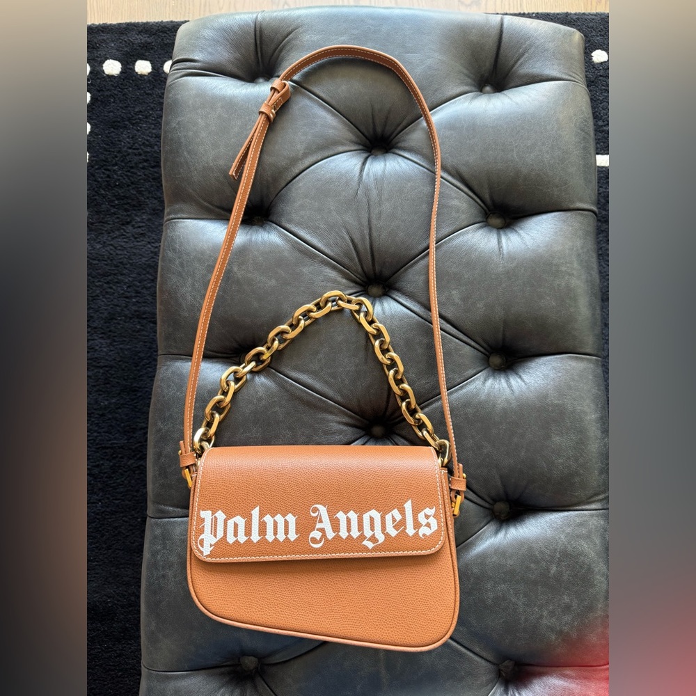 Palm Angels chunky gold chain shoulder bag